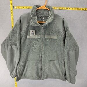 Peckham Jacket Mens Large Green Military Fleece US Army Polartec Made in USA